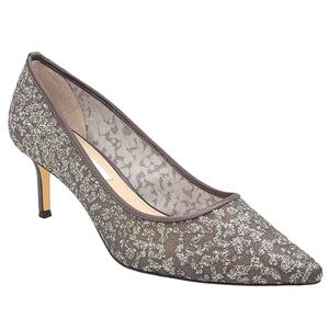 Elegant Brown Lace Women's Heels